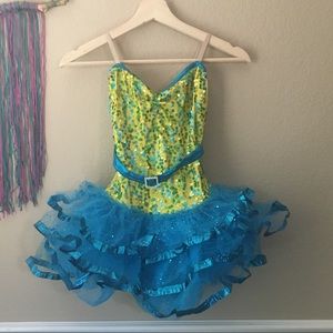 Weissman yellow and blue tutu costume